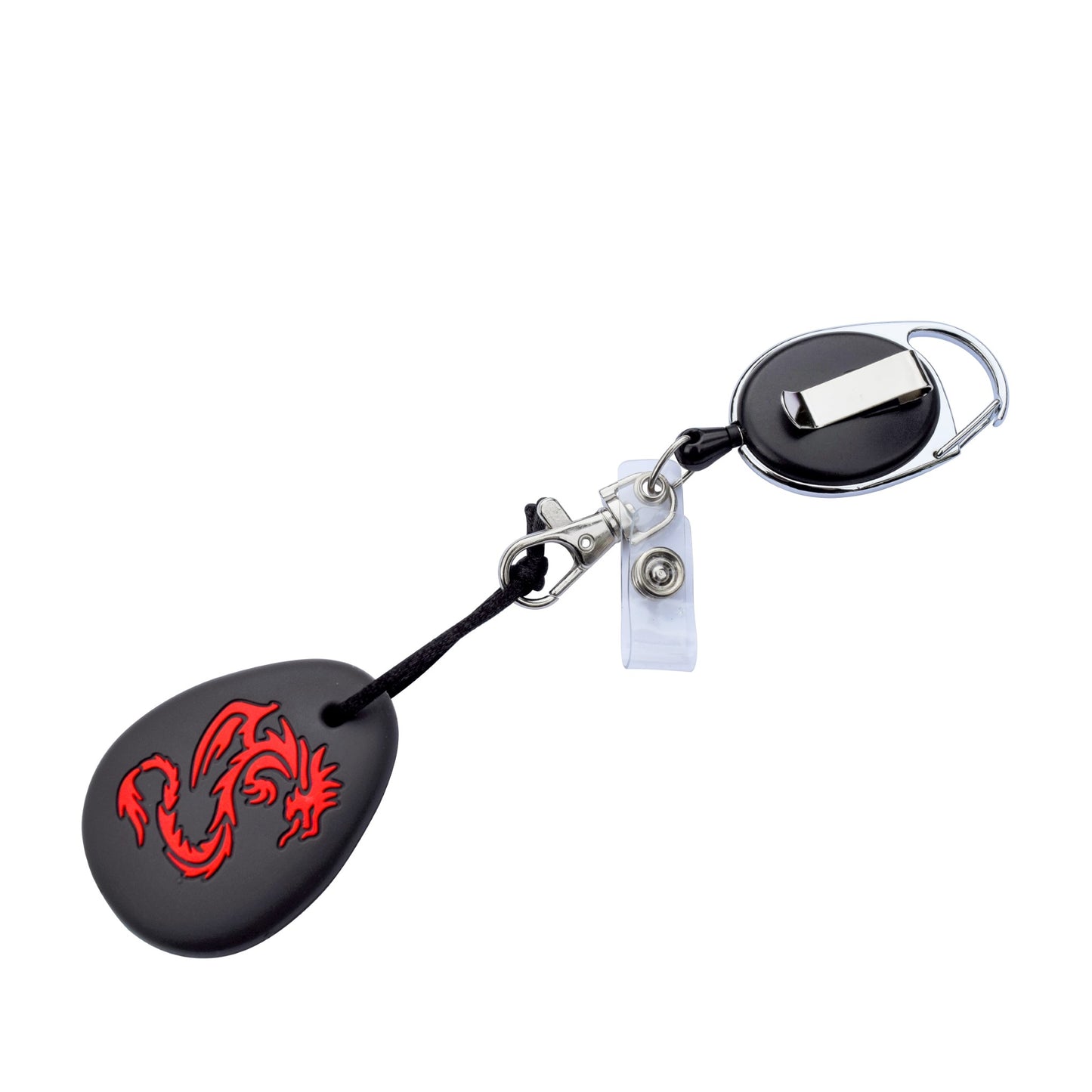 Munchables Dragon Chew on retractable lanyard.