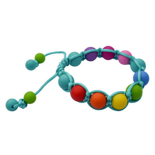 Aqua Rainbow Chew Bracelet
