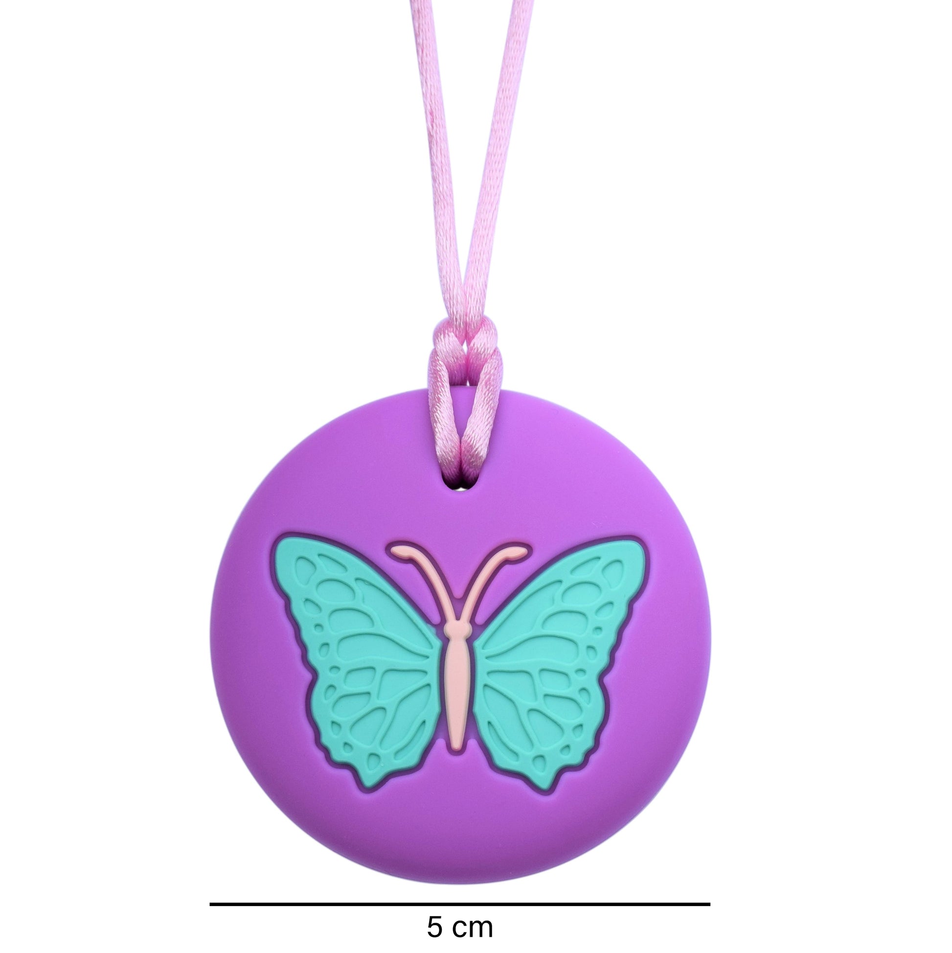 Measurements of the Munchables Chew Necklace are 5cm in diameter.