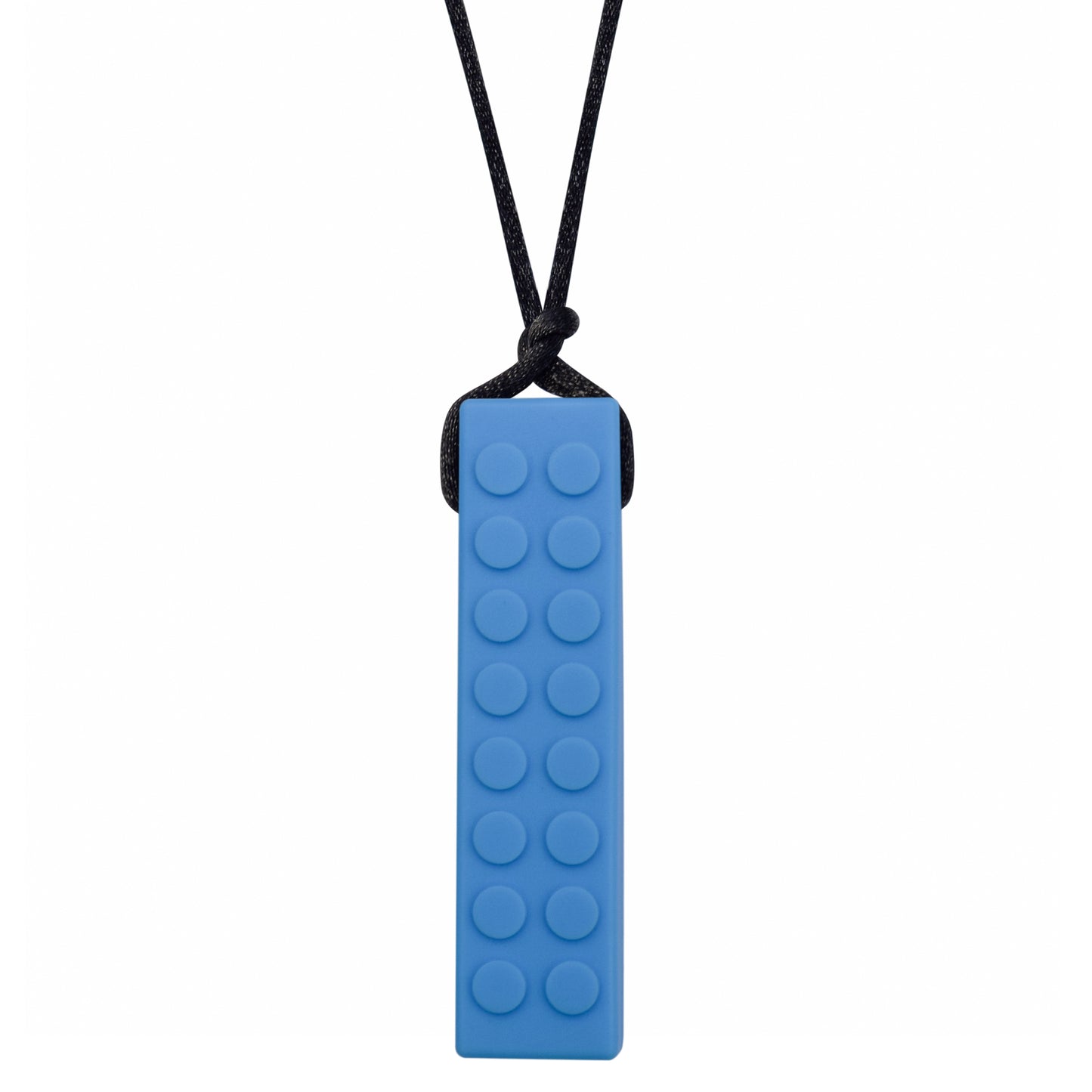 Kids Blue LEGO Brick shaped anxiety necklace